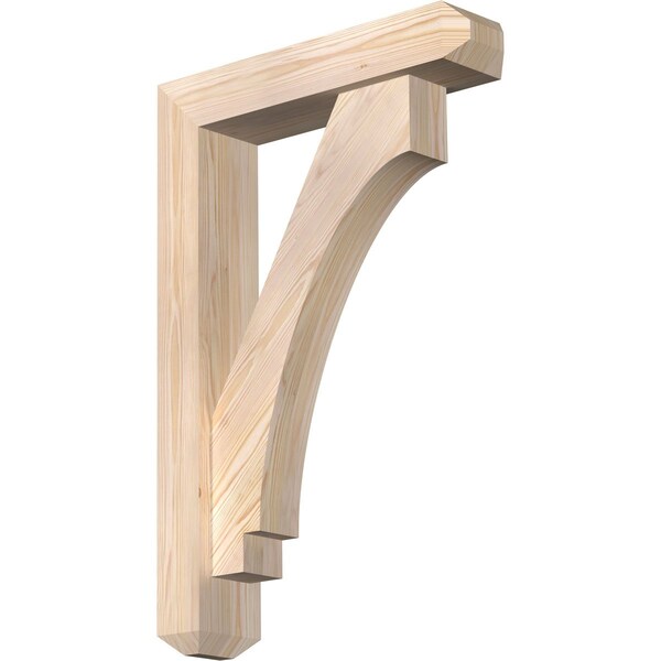 Ekena Millwork Imperial Craftsman Smooth Bracket w/ Offset Brace, Douglas Fir, 5 1/2"W x 24"D x 36"H BKT0604X24X36IMP04SDF - main